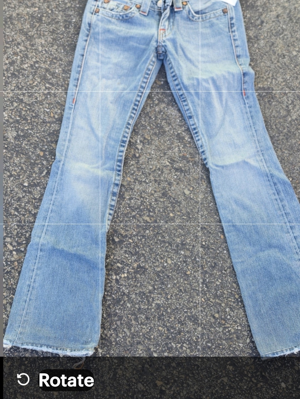 Authentic Vintage Y2K True Religion Light Wash Bobbly Flare Jeans